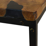 Teak Resin Coffee Table 110x60x40 cm