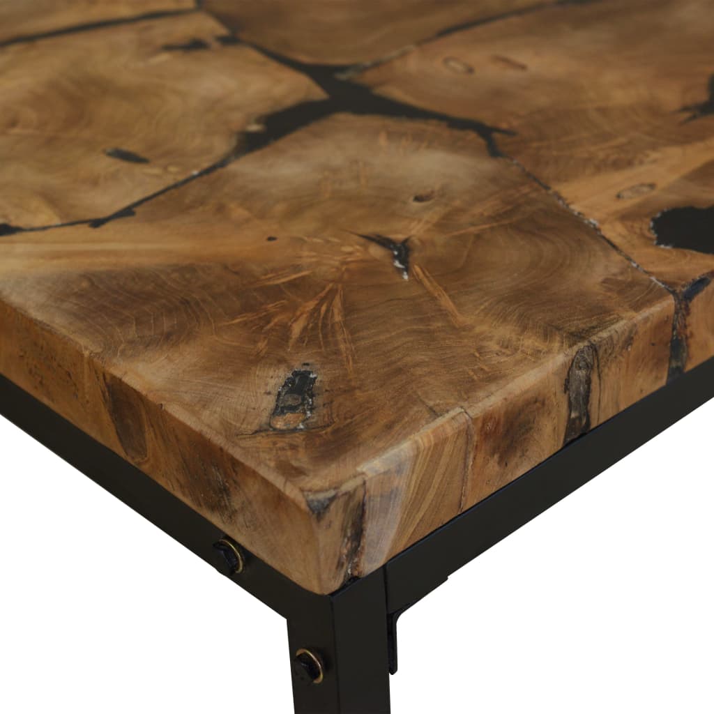 Teak Resin Coffee Table 110x60x40 cm