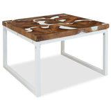 Table basse Teck Résine 60x60x40 cm