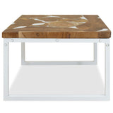 Table basse Teck Résine 60x60x40 cm