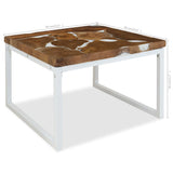 Table basse Teck Résine 60x60x40 cm