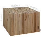 Table basse Teck authentique 50x50x35 cm