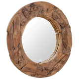 Miroir décoratif Teck 80 cm Rond