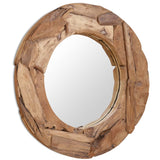 Miroir décoratif Teck 80 cm Rond