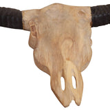 Wall mounted bull skull Teak 69x6x60 cm