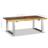 Table basse Bois de récupération massif 100x60x38 cm