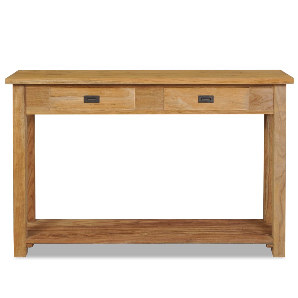 Table console teck massif 120x30x80 cm