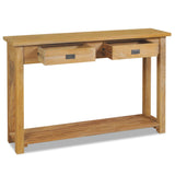 Table console teck massif 120x30x80 cm