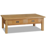 Table basse teck massif 100x60x35 cm