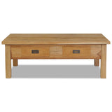 Table basse teck massif 100x60x35 cm