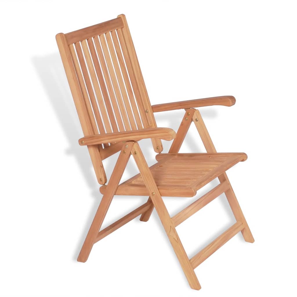 Chaises inclinables de jardin lot de 2 Bois de teck solide