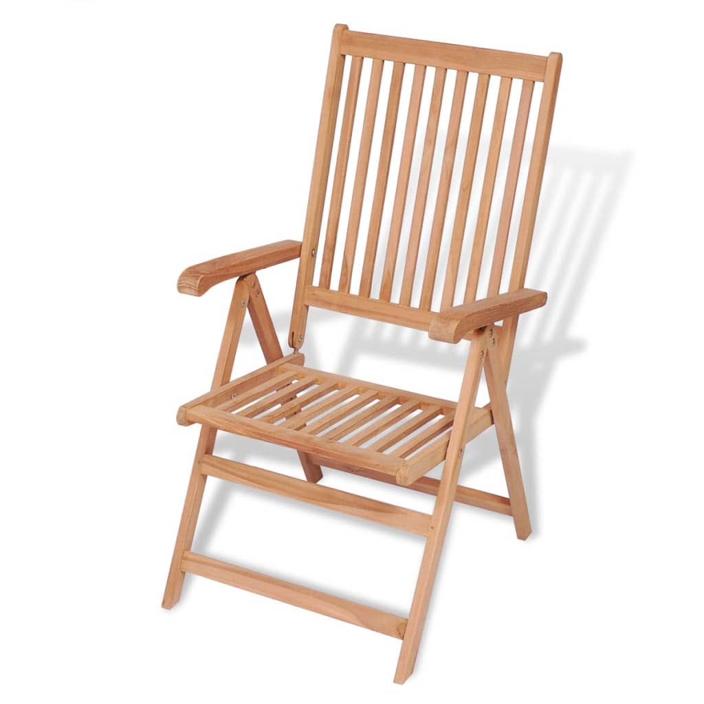 Chaises inclinables de jardin lot de 2 Bois de teck solide