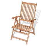 Chaises inclinables de jardin lot de 2 Bois de teck solide