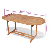 Table de jardin 180x90x75 cm Bois de teck solide