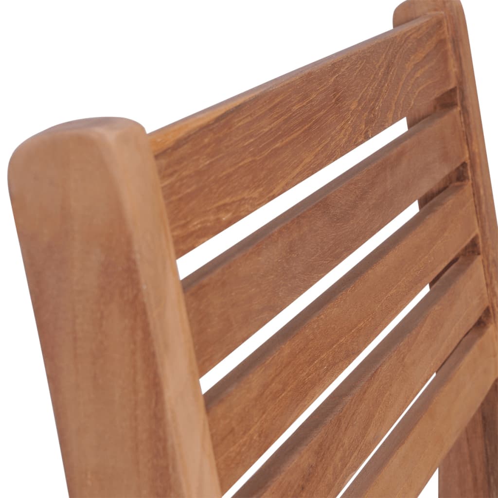 Chaises empilables de jardin lot de 2 Bois de teck solide