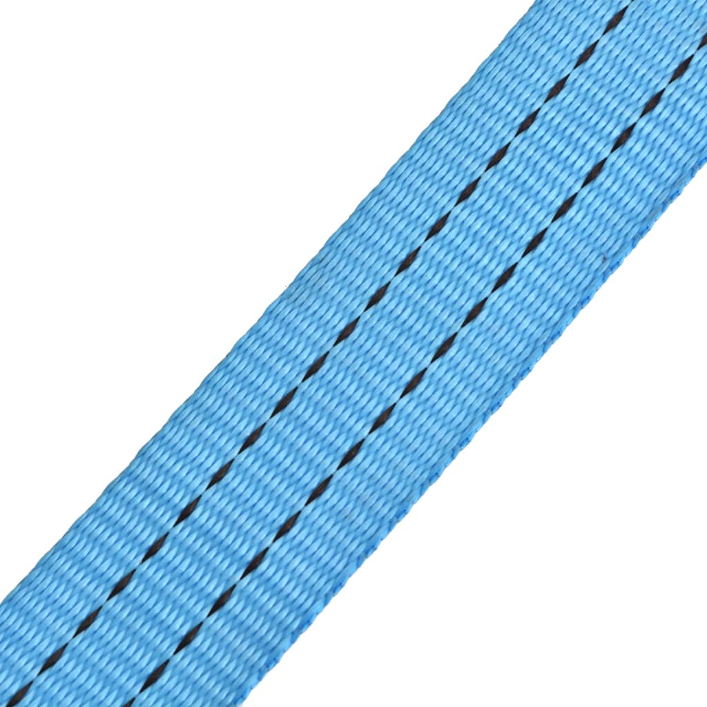 Sangle d’arrimage à cliquet 10 pcs 2 tonnes 6 m x 38 mm Bleu