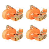 Sangle d’arrimage à cliquet 4 pcs 0,4 tonne 6 m x 25 mm Orange