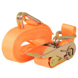 Sangle d’arrimage à cliquet 4 pcs 0,4 tonne 6 m x 25 mm Orange