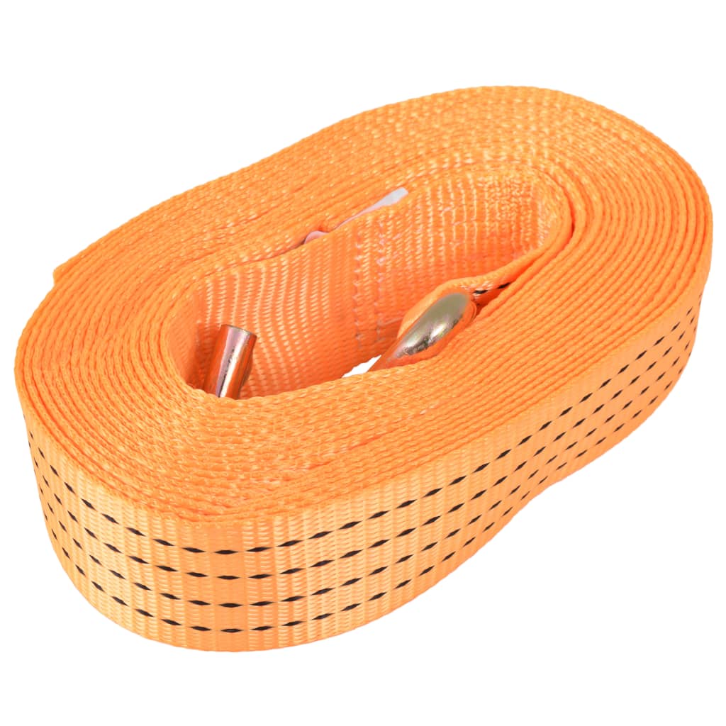 Sangle d’arrimage à cliquet 10 pcs 2 tonnes 8 m x 50 mm Orange