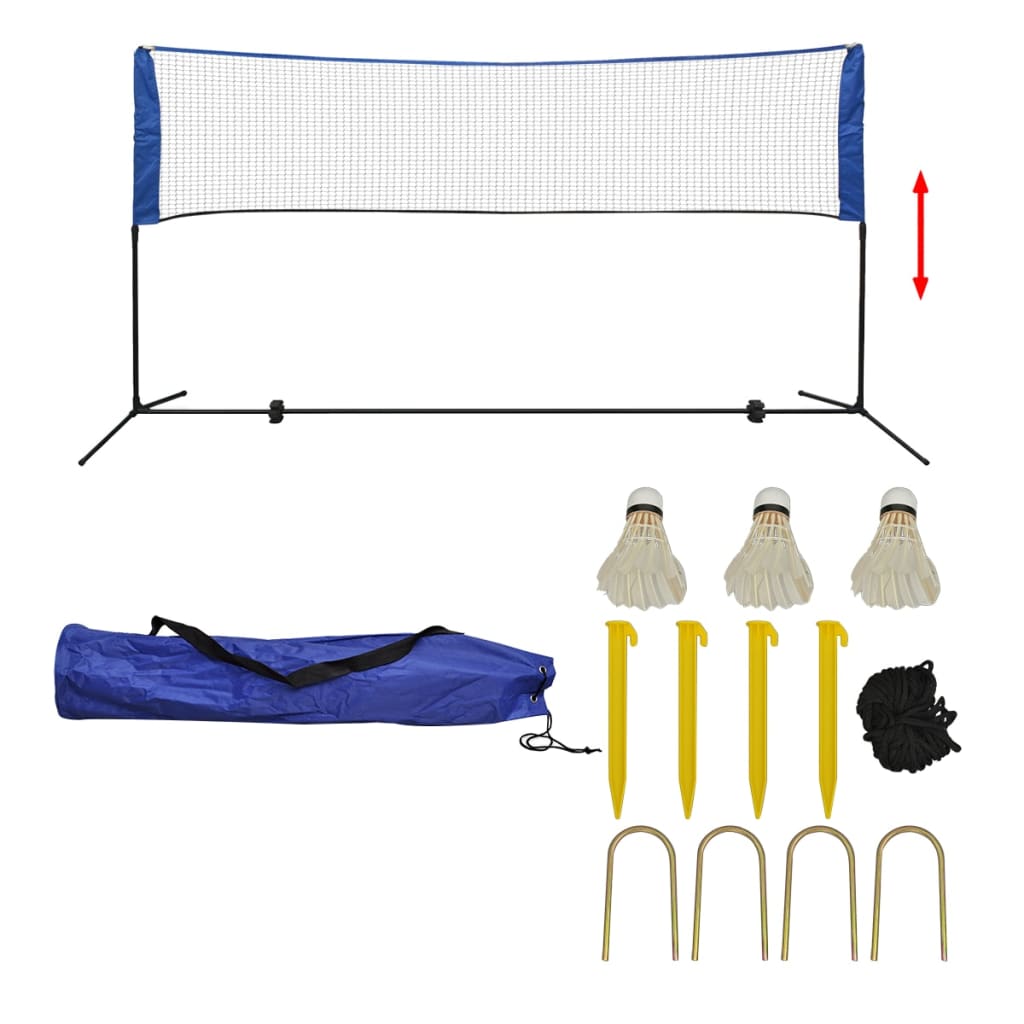 Badminton net with shuttlecocks 300 x 155 cm