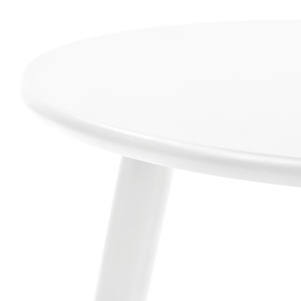 Ensemble de tables d'appoint 2 pcs Bois de pin massif Blanc