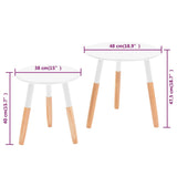 Ensemble de tables d'appoint 2 pcs Bois de pin massif Blanc