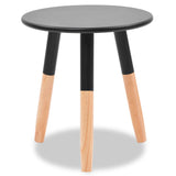 Ensemble de tables d'appoint 2 pcs Bois de pin massif Noir