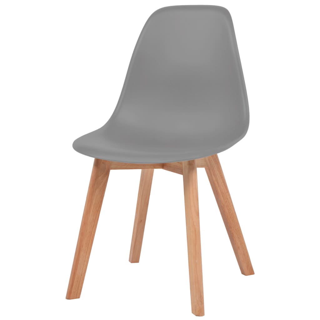 Chaises à manger lot de 6 Gris Plastique