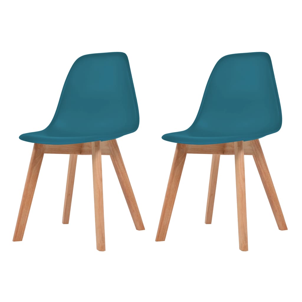 Chaises à manger lot de 2 turquoise plastique