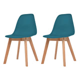 Chaises à manger lot de 2 turquoise plastique