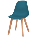 Chaises à manger lot de 2 turquoise plastique