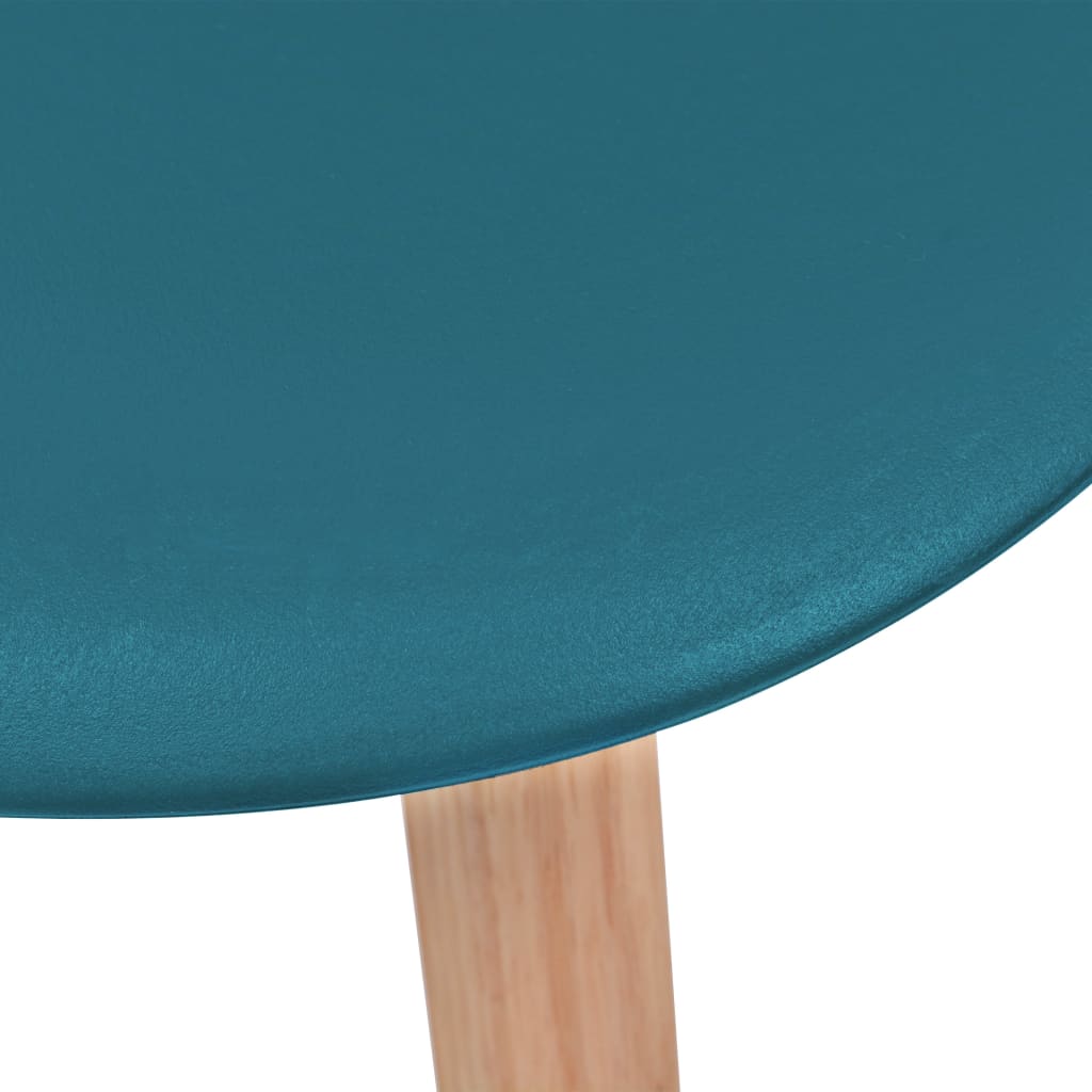 Chaises à manger lot de 6 Turquoise Plastique