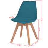 Chaises à manger lot de 2 Turquoise Plastique