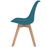 Chaises à manger lot de 4 Turquoise Plastique