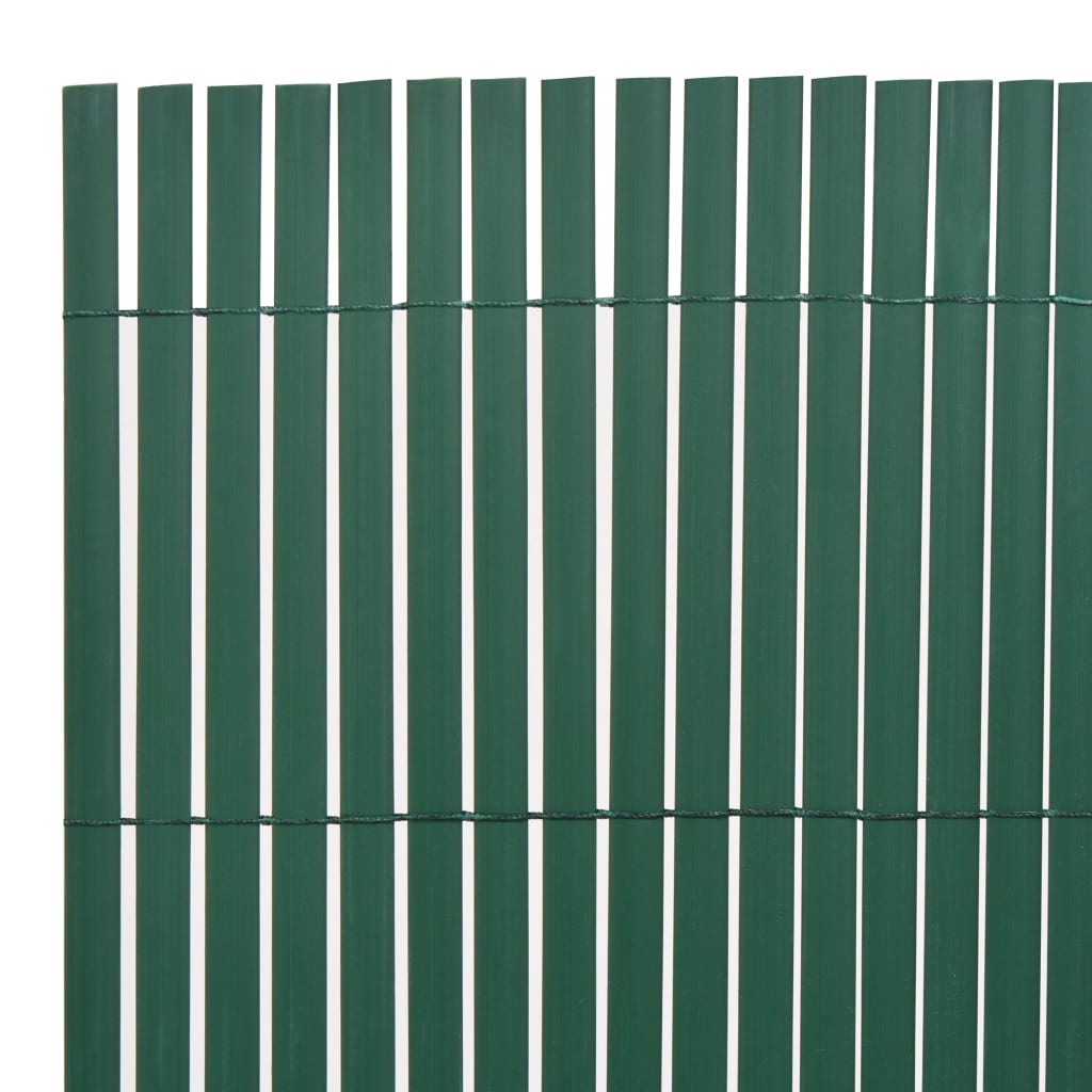 Doppelseitiger PVC-Gartenzaun 90 x 300 cm Grün