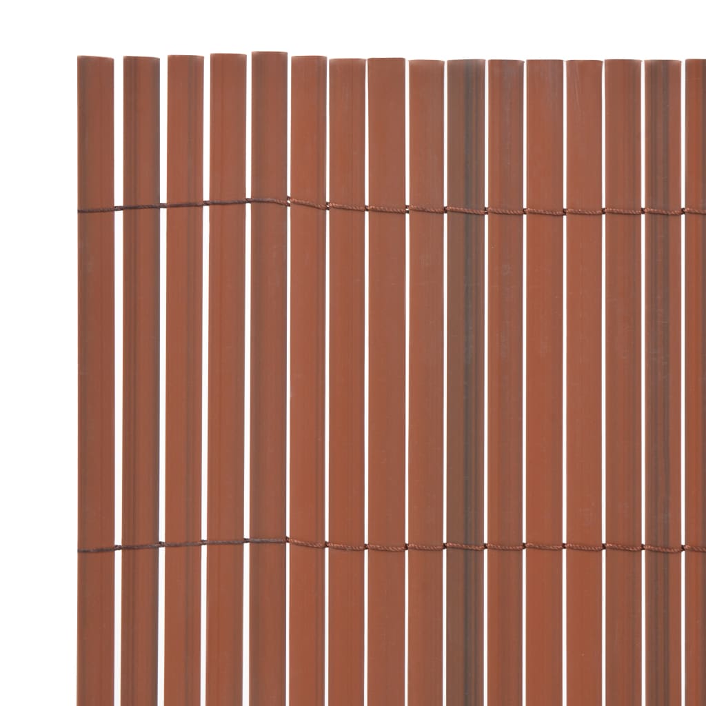 Clôture de jardin Double face PVC 90 x 300 cm Marron