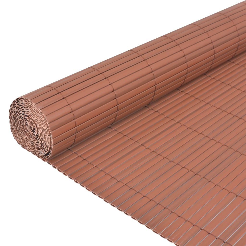 Clôture de jardin Double face PVC 90 x 300 cm Marron