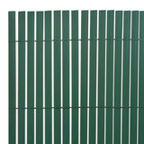 Doppelseitiger PVC-Gartenzaun 90 x 500 cm Grün