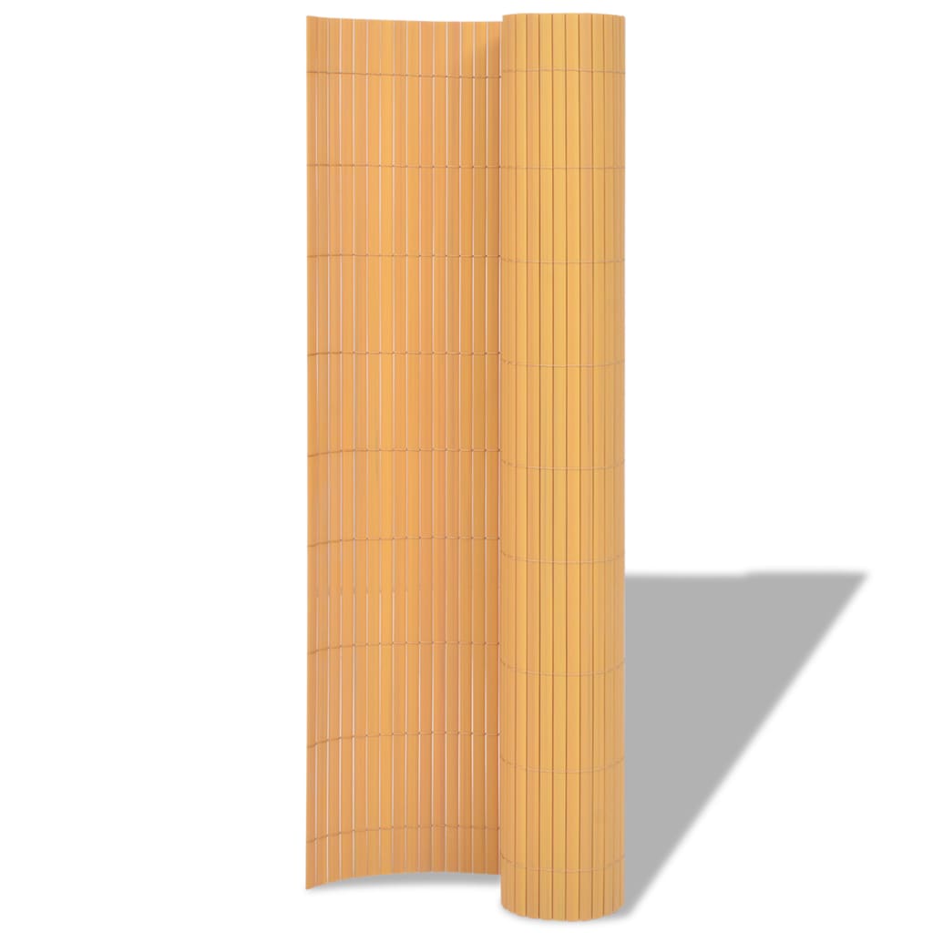 Double-sided PVC garden fence 90 x 500 cm Yellow