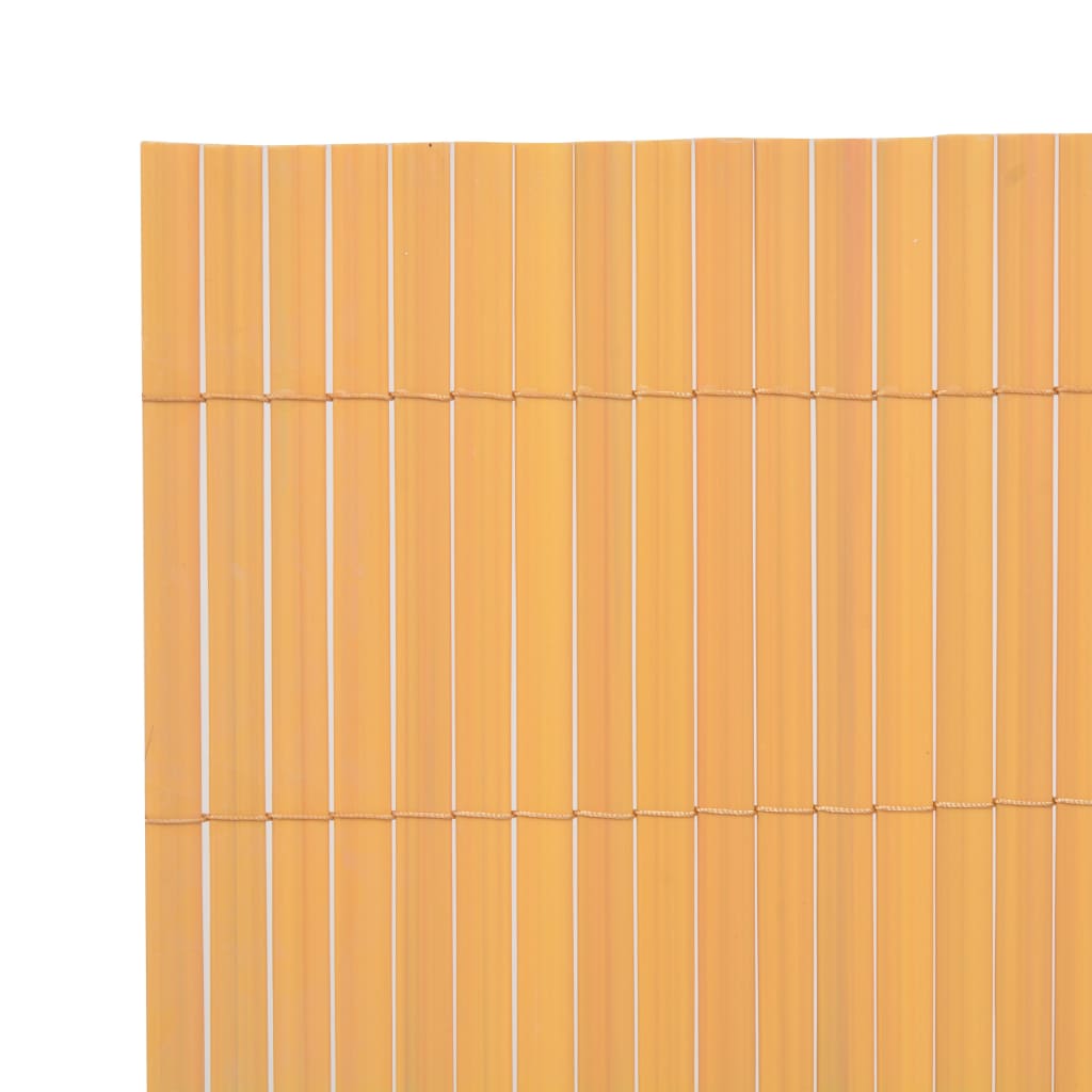 Double-sided PVC garden fence 90 x 500 cm Yellow