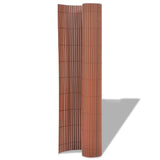 Clôture de jardin Double face PVC 90 x 500 cm Marron