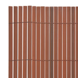 Clôture de jardin Double face PVC 90 x 500 cm Marron