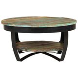 Coffee table Solid reclaimed wood 65x32 cm