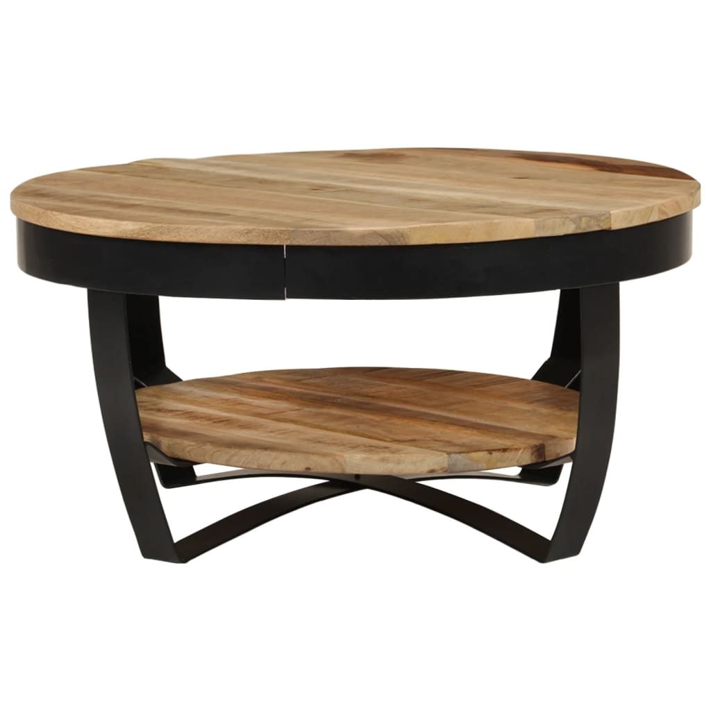 Table basse Bois massif de manguier brut 65x32 cm