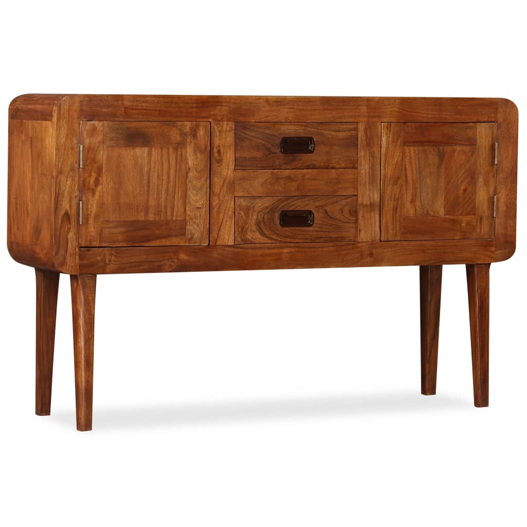 Solid wood sideboard with honey finish 120x30x75 cm