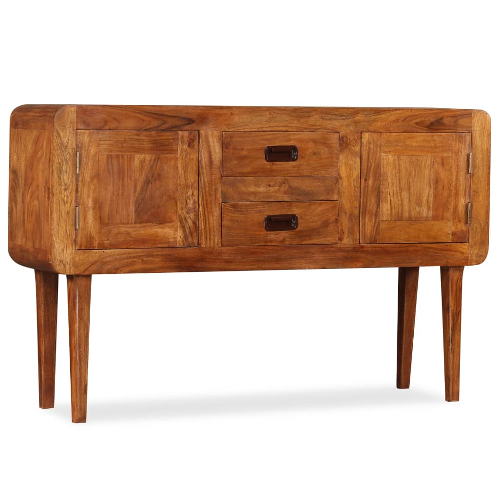 Solid wood sideboard with honey finish 120x30x75 cm