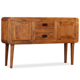 Solid wood sideboard with honey finish 120x30x75 cm