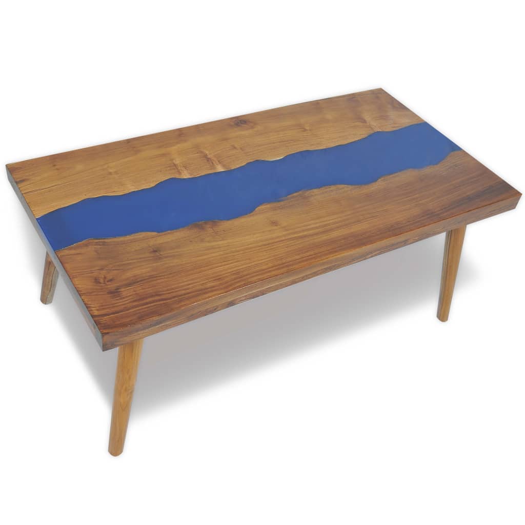 Teak Resin Coffee Table 100x50x40 cm