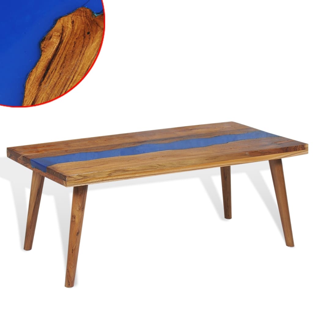 Teak Resin Coffee Table 100x50x40 cm