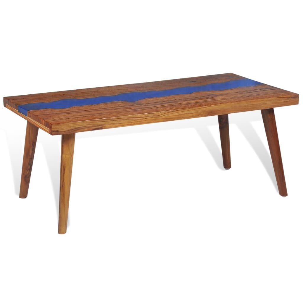 Teak Resin Coffee Table 100x50x40 cm